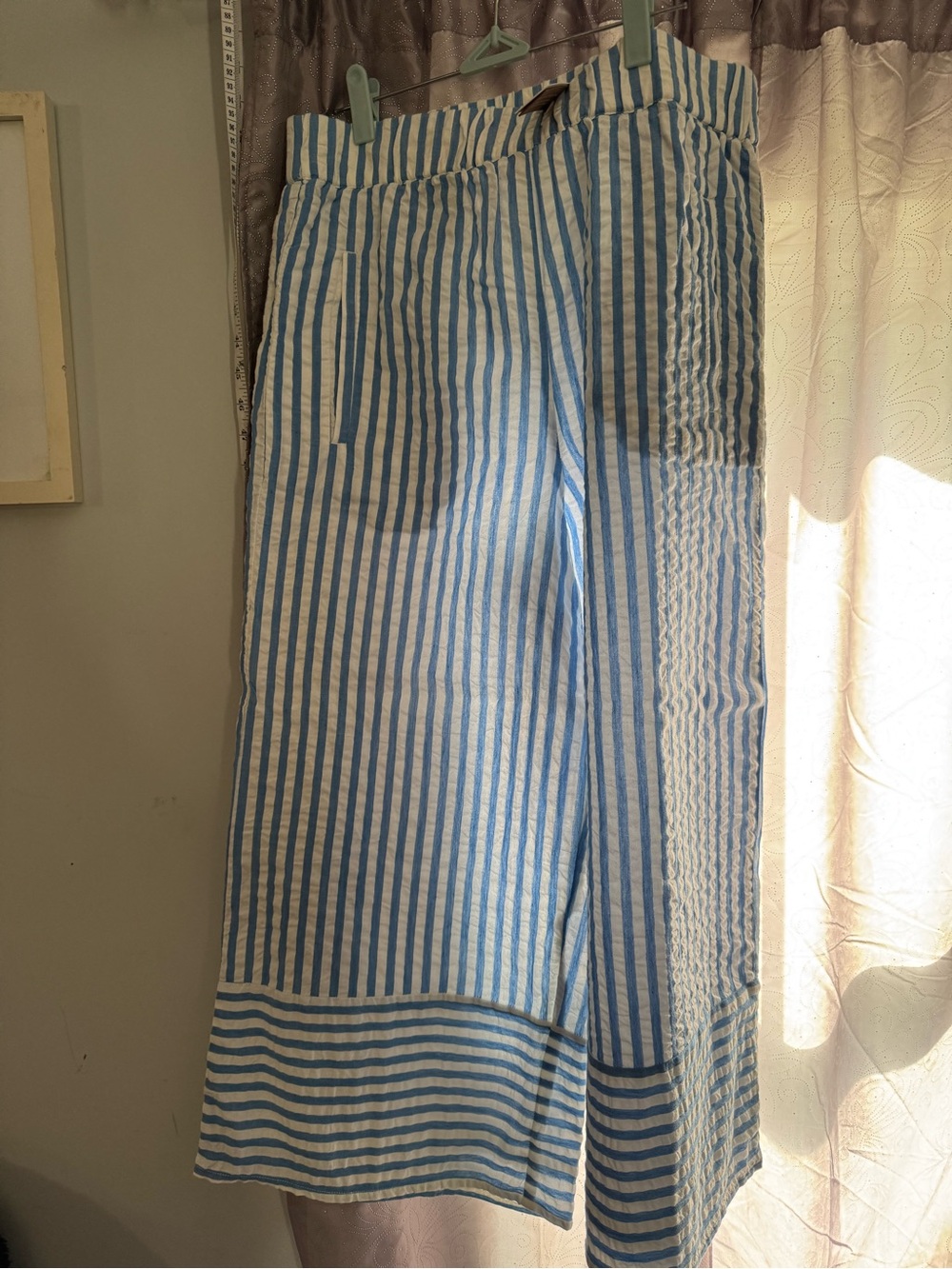 Roller Rabbit Blue and White Striped Chinos